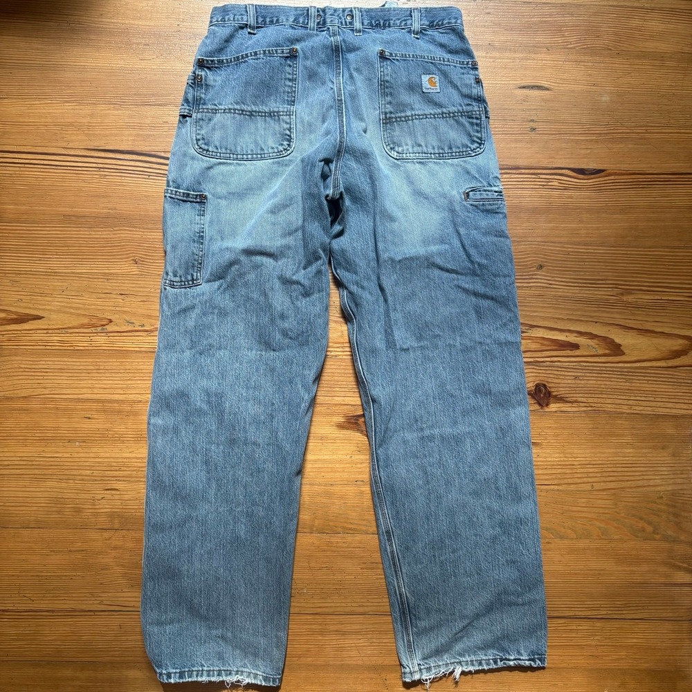 Carhartt light wash mens cargo jeans 36x34 - Picture 6 of 6